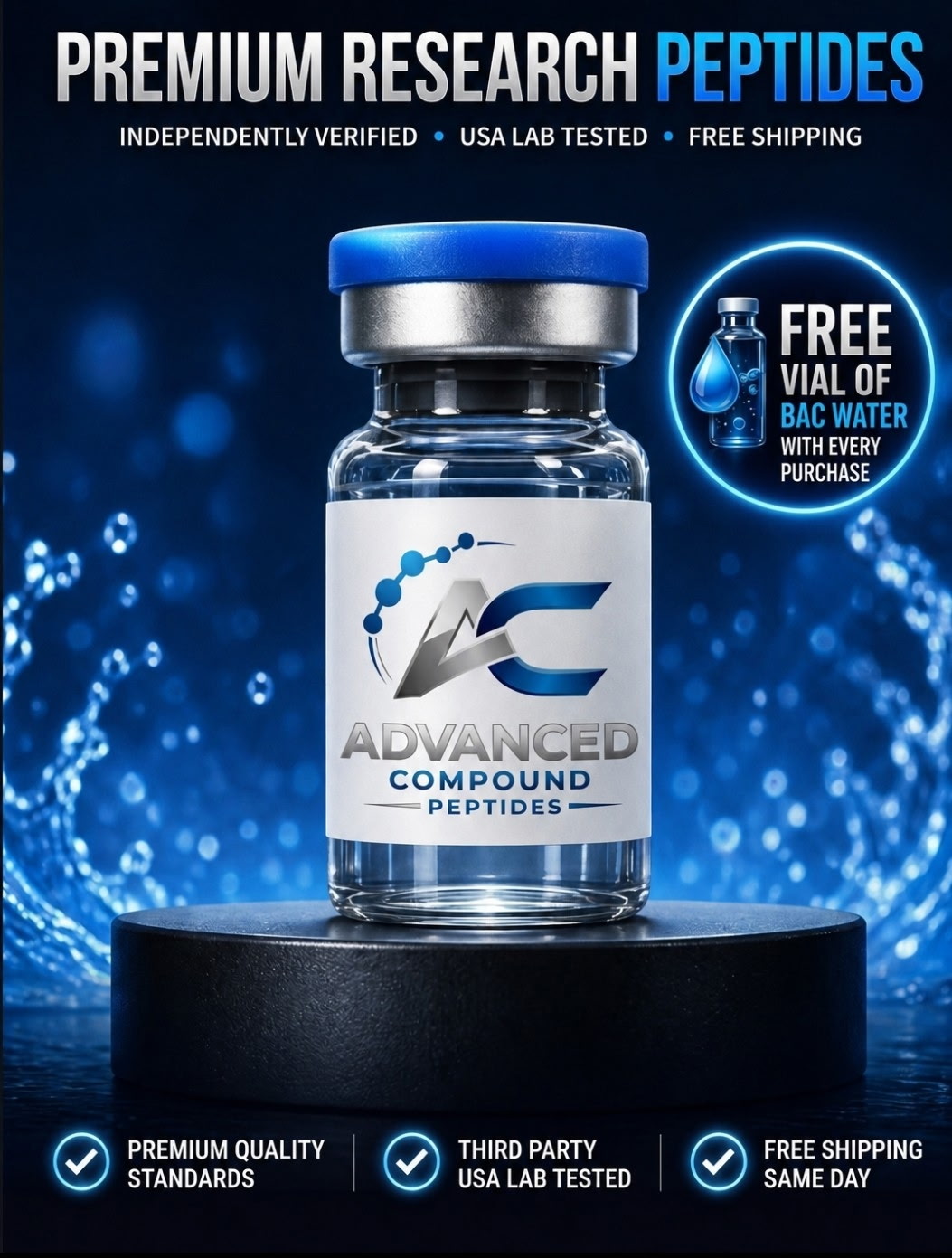 Advanced Compound Peptides — Premium research peptides, independently verified, USA lab tested, free shipping